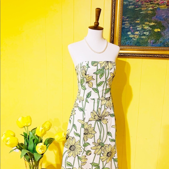 Helen Wang New York Strapless Floral Print Dress - Picture 2 of 8